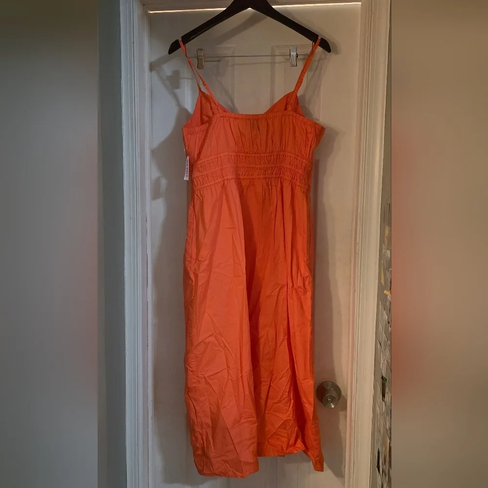 Old Navy Pink Orange Fit and Flare Dress - Picture 3 of 4